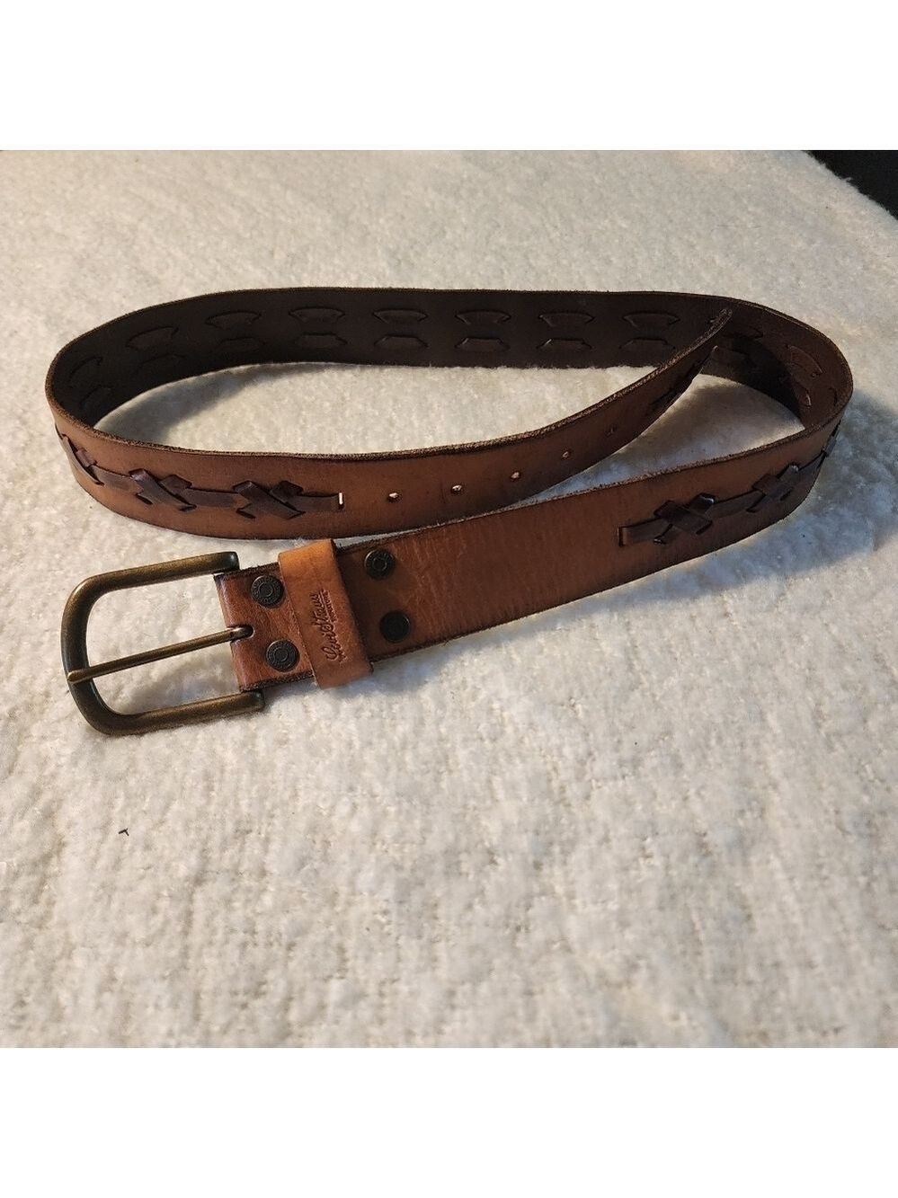 Levi Strauss leather statement belt color brown size 38/95